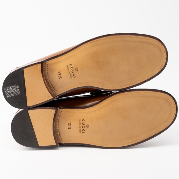 size 12.5G - Gucci Brown Leather Loafers GG Interlocking main image 5
